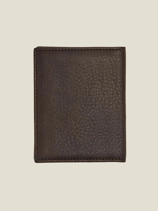 Full-Grain Leather Bifold Crossbody Convertible Wallet Cardholder Bag
