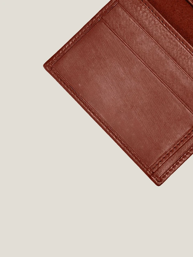Full-Grain Leather Bifold Crossbody Convertible Wallet Cardholder Bag