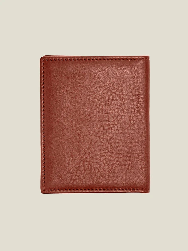 Full-Grain Leather Bifold Crossbody Convertible Wallet Cardholder Bag