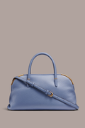 Soft Textured Cow Leather Convertible Crossbody Satchel Bag