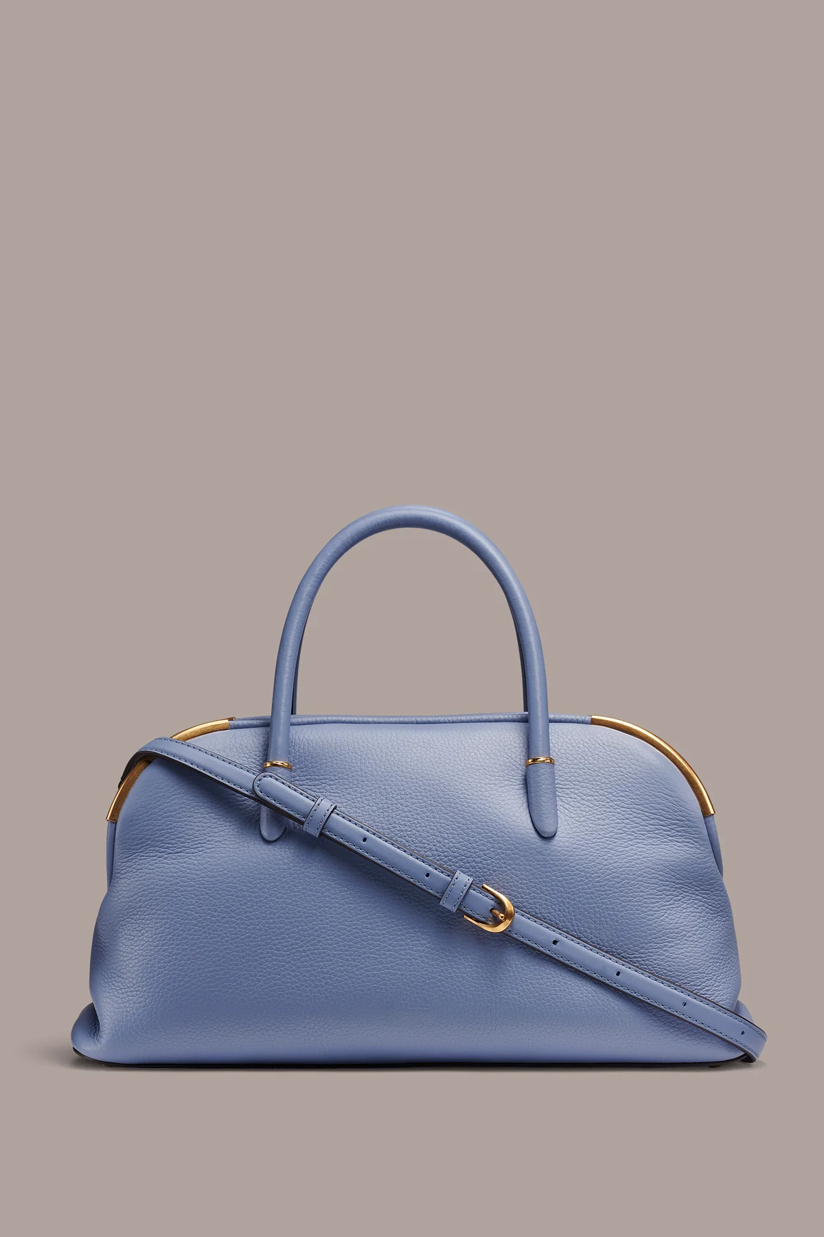 Soft Textured Cow Leather Convertible Crossbody Satchel Bag