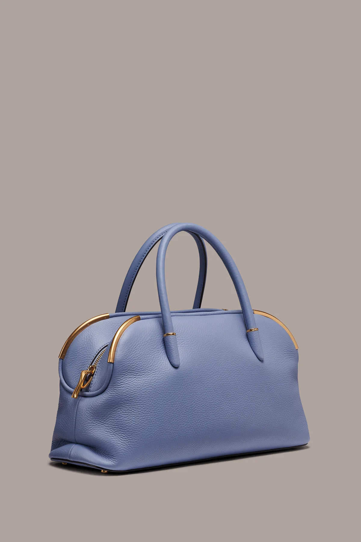 Soft Textured Cow Leather Convertible Crossbody Satchel Bag