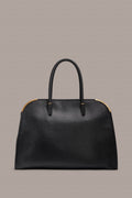 Structured Supple Cow Leather Work Tote Bag