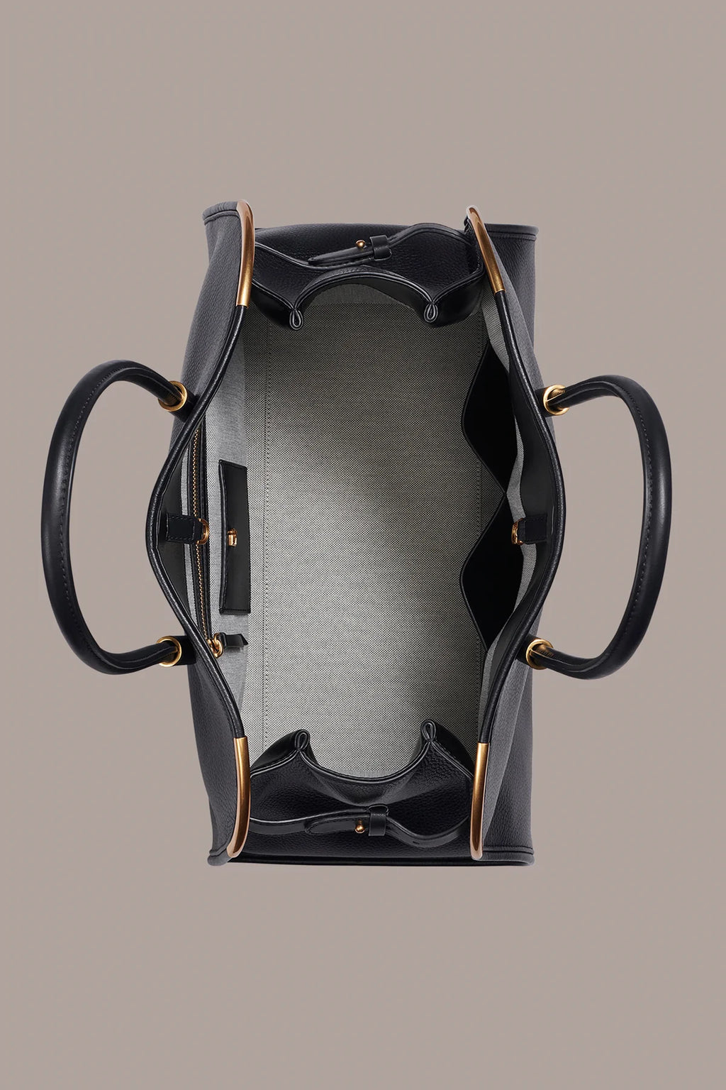 Structured Supple Cow Leather Work Tote Bag