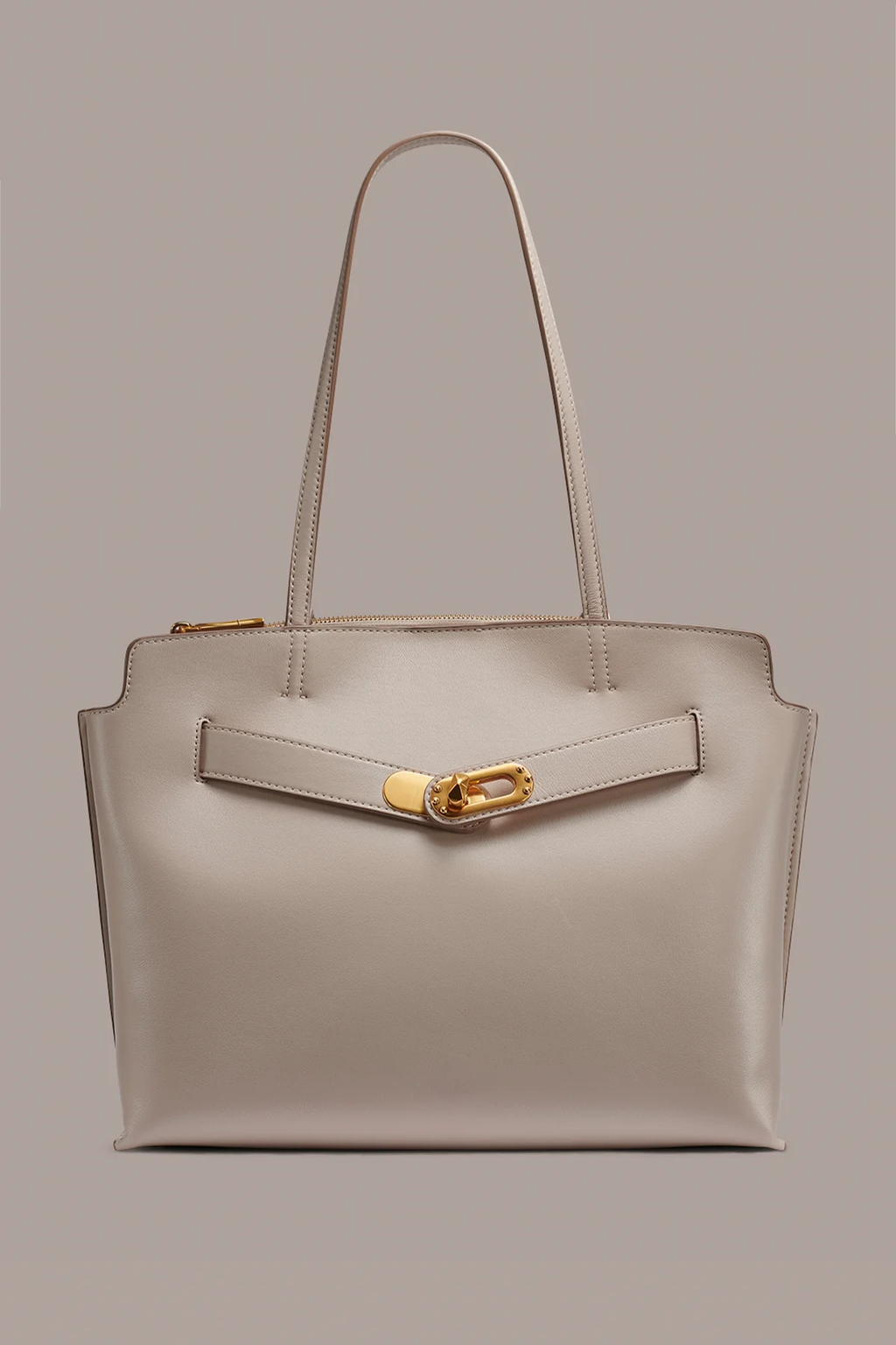Buttery Smooth Lamb Leather Dual Closure Daily Tote Bag