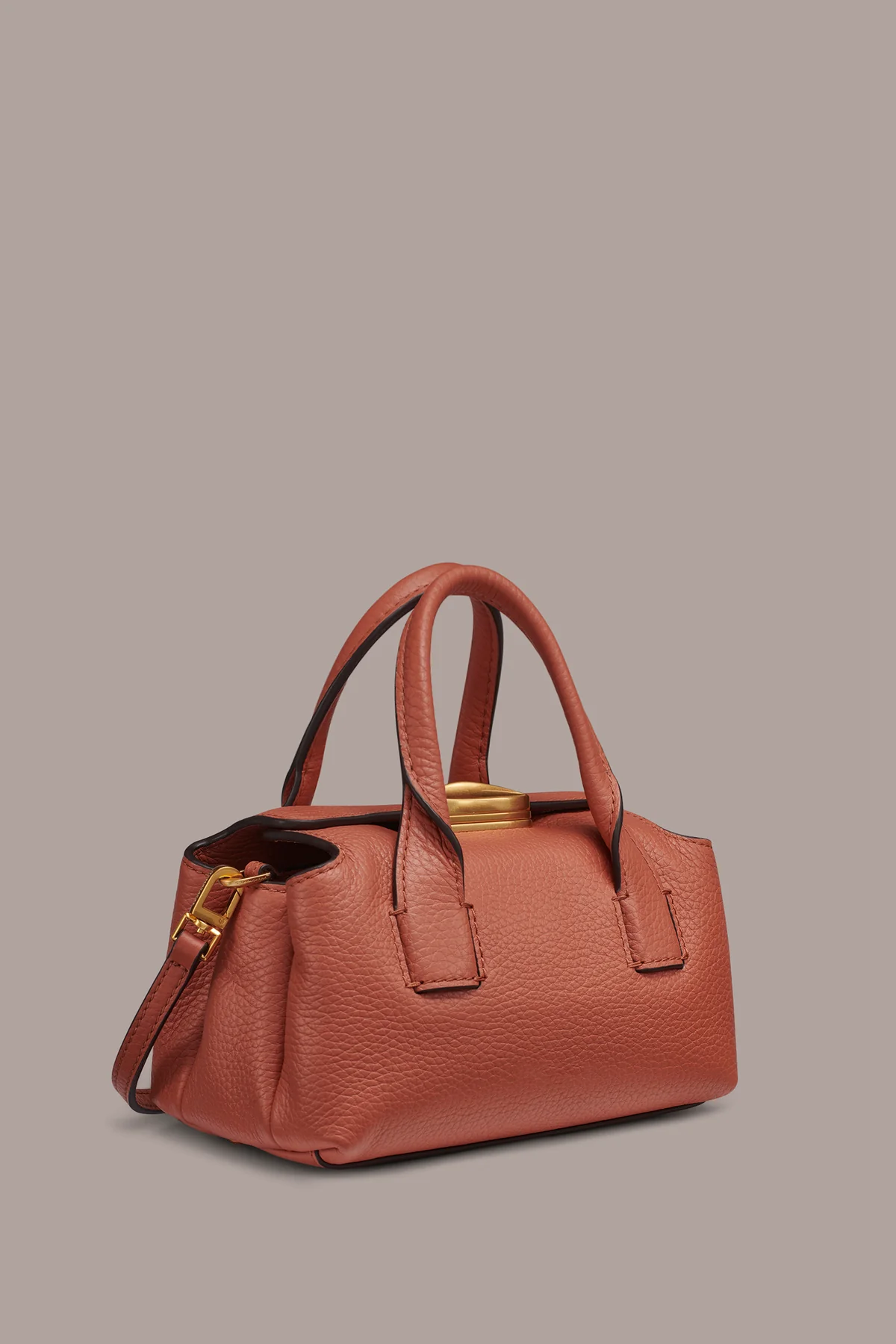 Cashmere Textured Mini Leather Adjustable Crossbody Satchel Bag