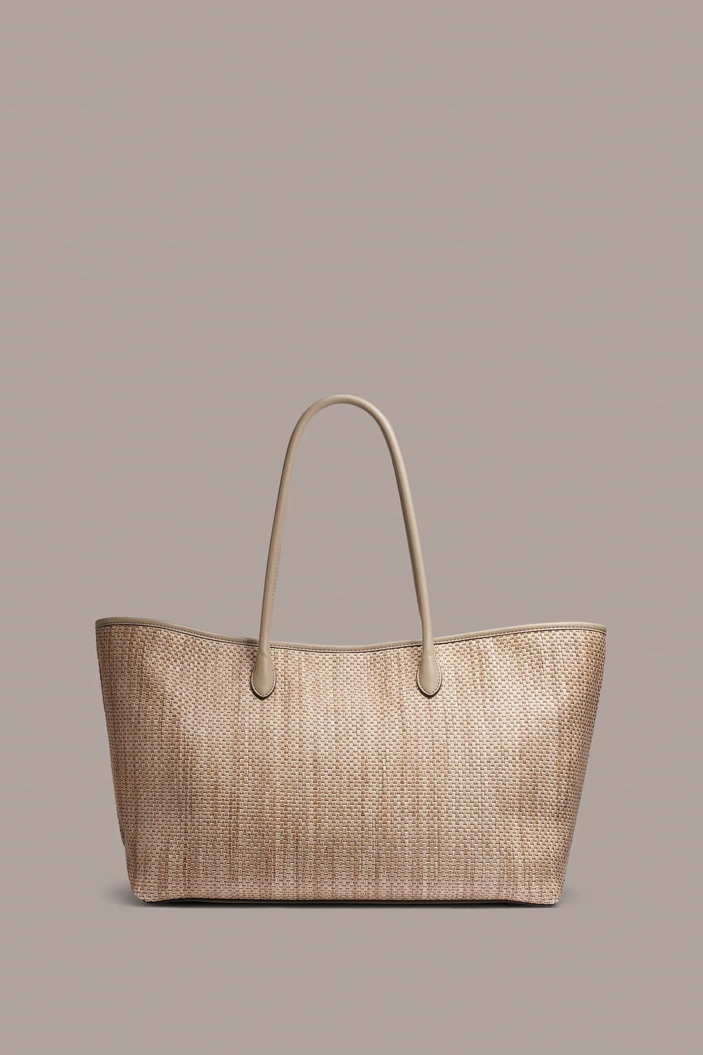 Soft Structured Woven Raffia Medium Capacity Tote Bag