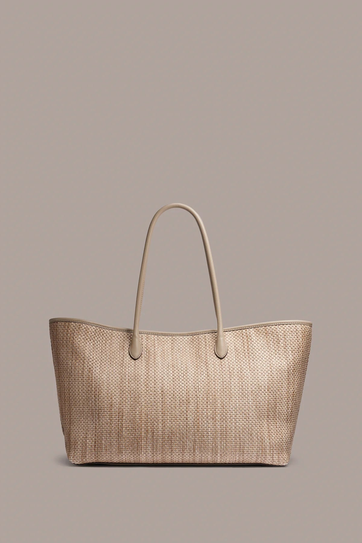 Soft Structured Woven Raffia Medium Capacity Tote Bag