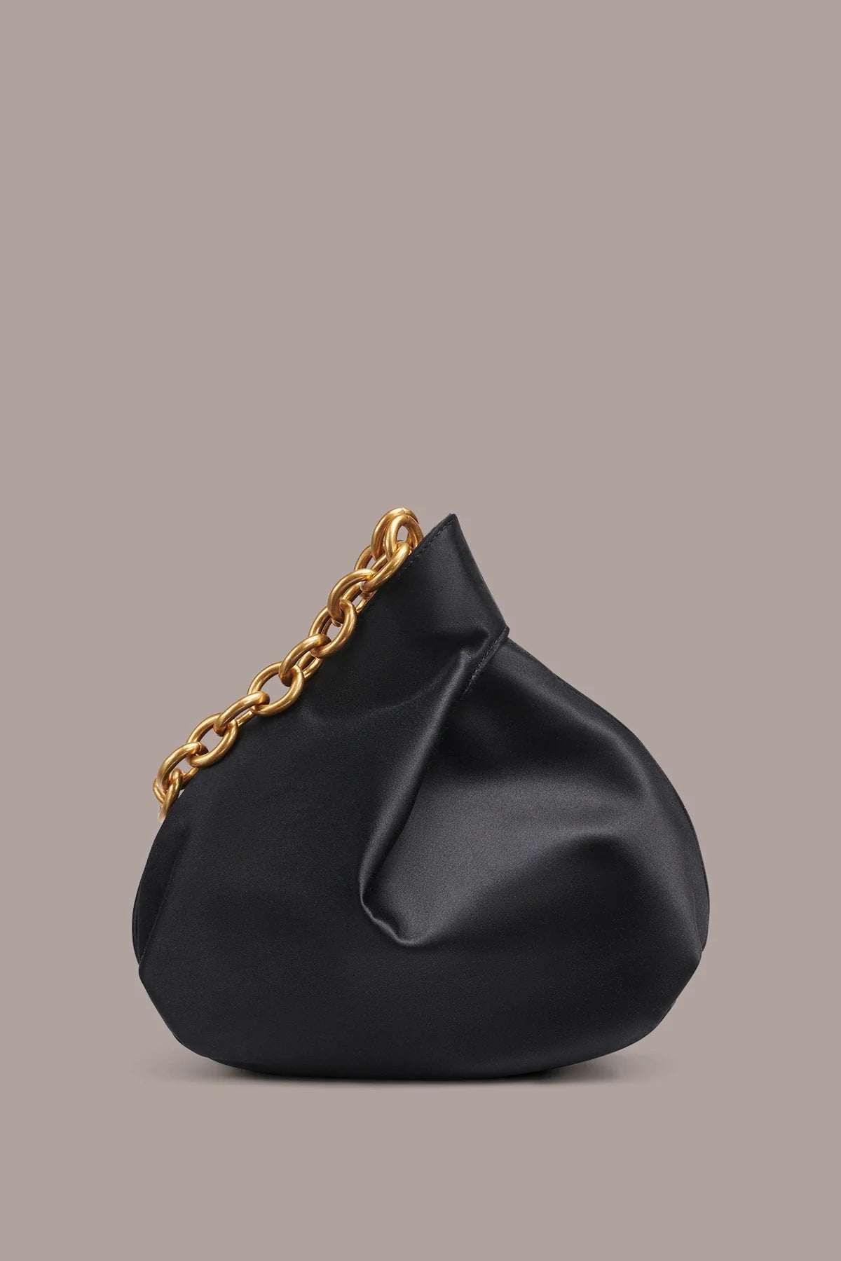 Soft Satin Chain Handle Convertible Crossbody Clutch Bag