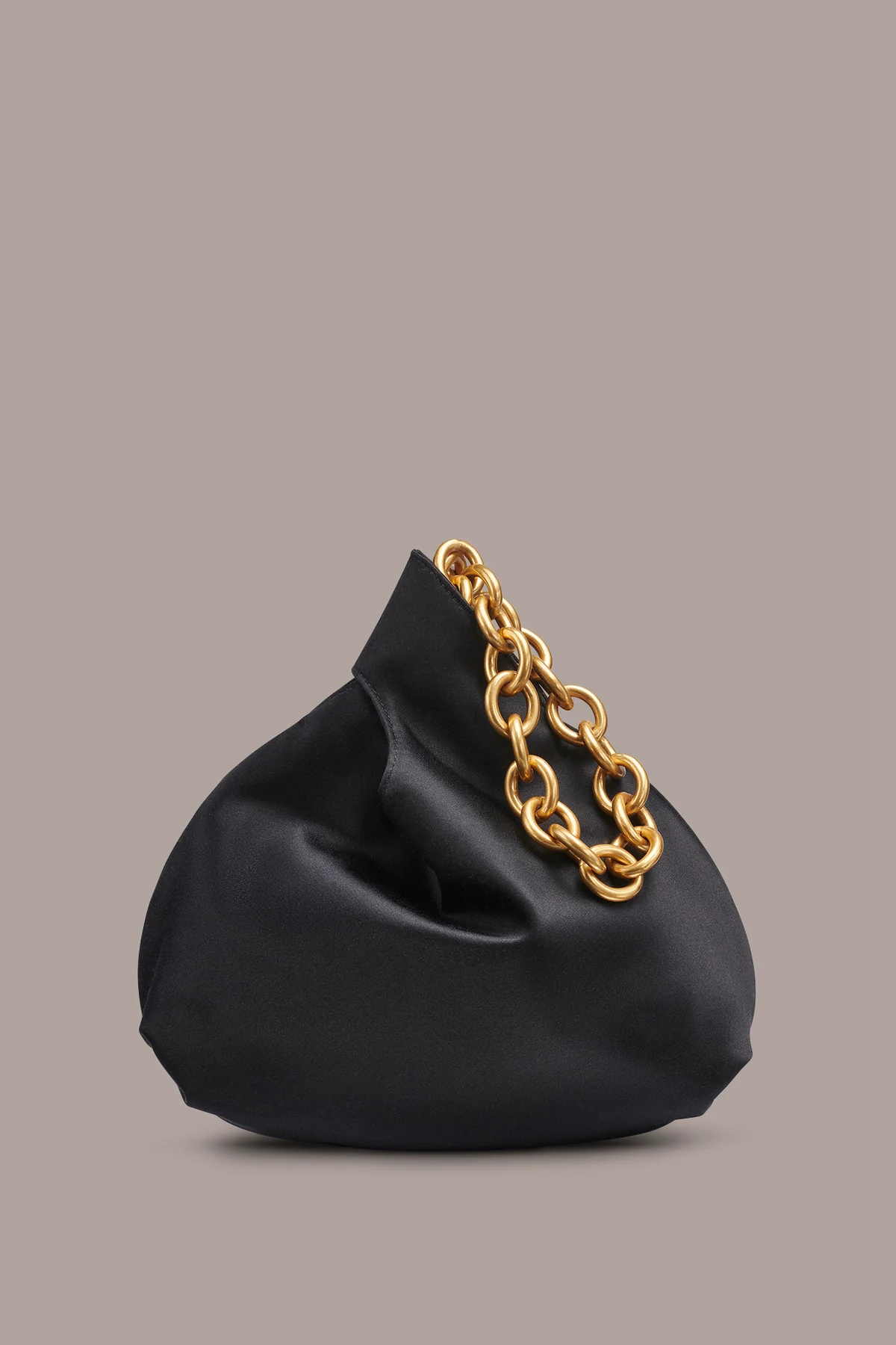 Soft Satin Chain Handle Convertible Crossbody Clutch Bag
