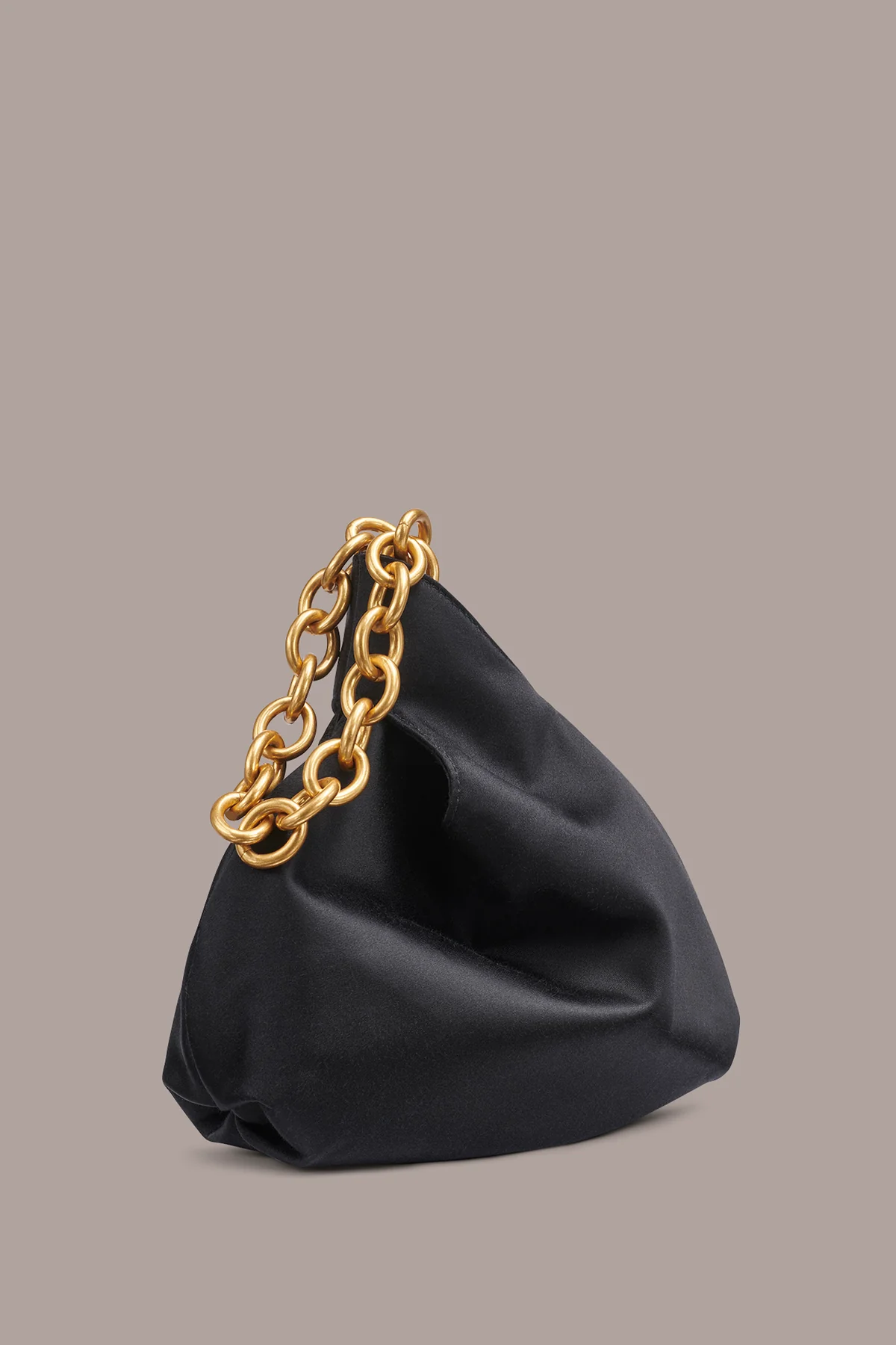 Soft Satin Chain Handle Convertible Crossbody Clutch Bag