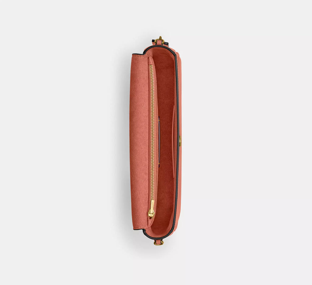 Dual Detachable Strap Flap Calf Leather Chain Strap Bag